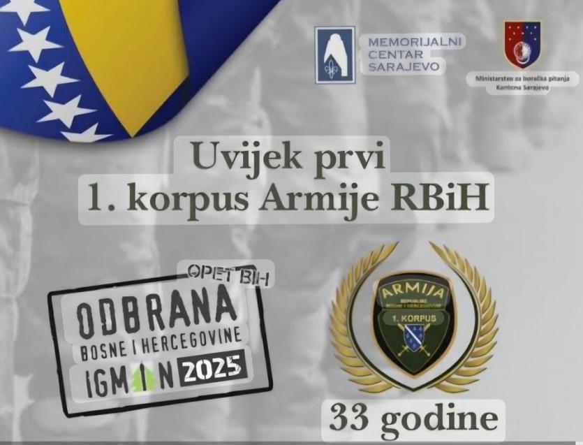 Obilježena 33. godišnjica formiranja 1.korpusa Armije RBiH
